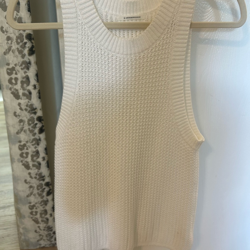Anthropologie Cream Tank Top
